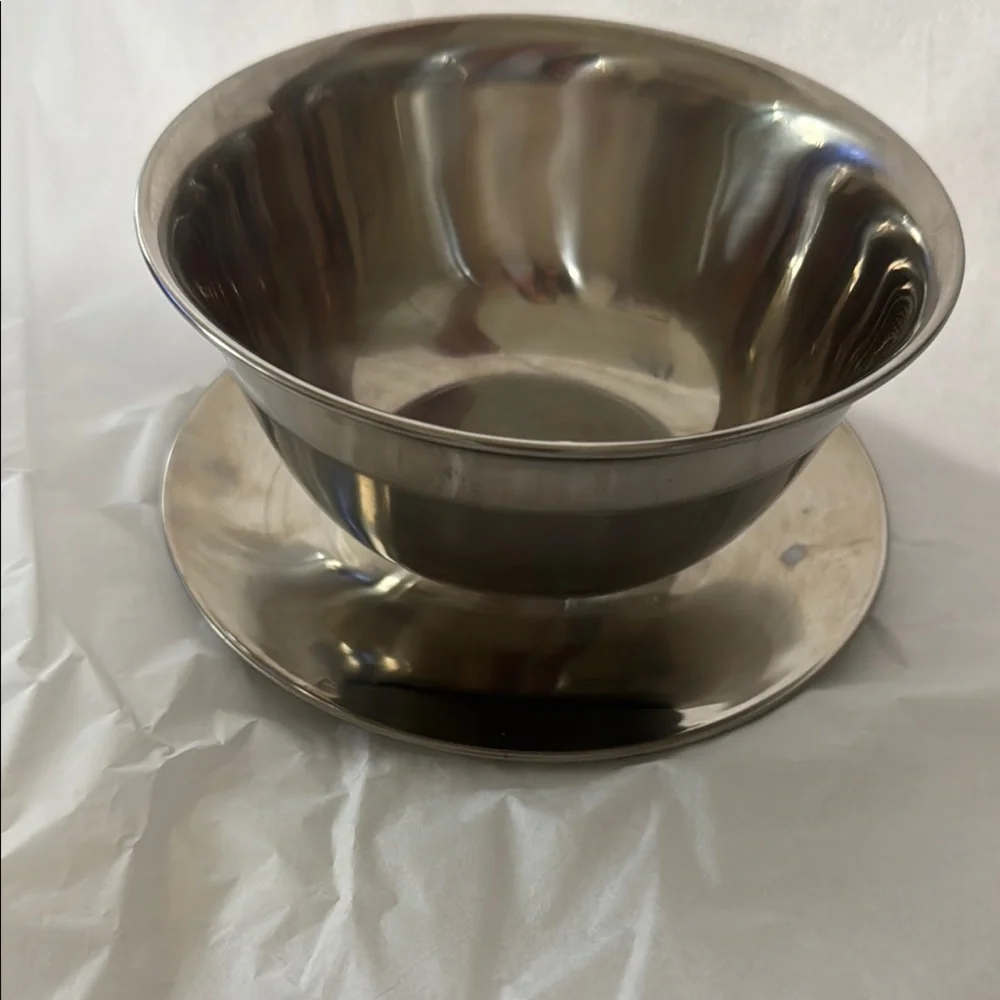 🔥Vintage lot SALE🔥Denmark and Viking Stainless Steel Bowl with Plate